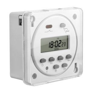 Digital LCD Power Weekly Programmable Timer Relay Switch CN101A AC 110V 16 Amp SPST with Waterproof Cover