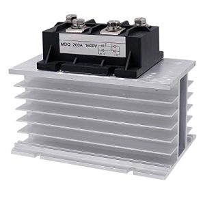 Heschen Bridge Rectifier MDQ-200A 200A 1600V Diode Module with Heat Sinks Aluminum