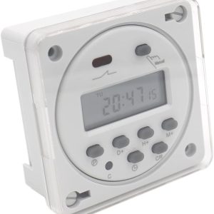 Digital LCD Power Weekly Programmable Timer Relay Switch CN101A DC 24V 16 Amp SPST with Waterproof Cover